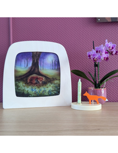 Vossen familie plaat voor seizoenslamp Baukje Exler