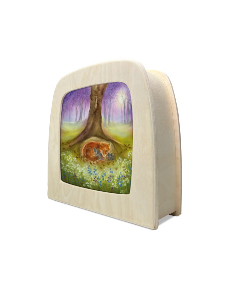 Vossen familie plaat voor seizoenslamp Baukje Exler