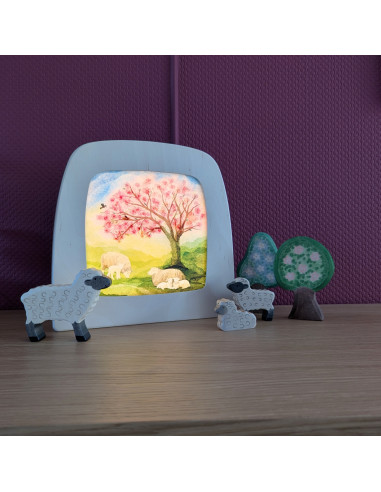 Lente boom plaat voor seizoenslamp Vogel Geluk