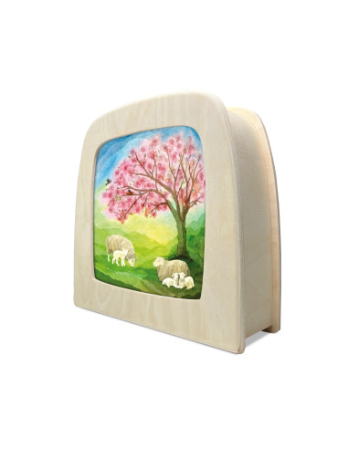 Lente boom plaat voor seizoenslamp Vogel Geluk