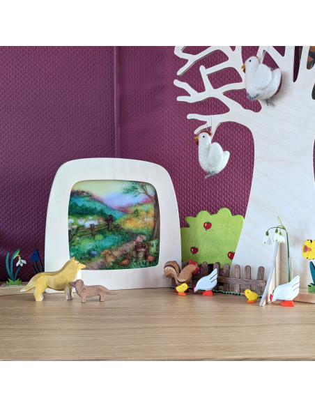 Appels snoepen plaat voor seizoenslamp Anne Illustraties