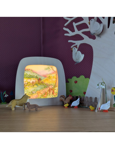 Appels snoepen plaat voor seizoenslamp Anne Illustraties