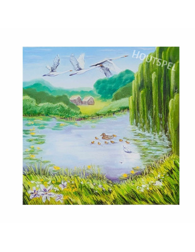 Eendenvijver plaat voor seizoenslamp Kapitein Kalk