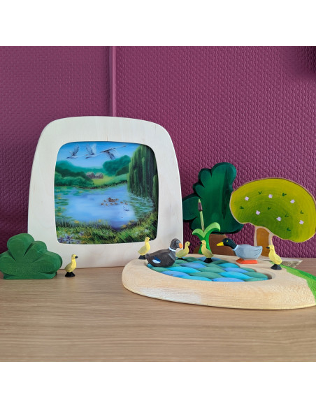 Eendenvijver plaat voor seizoenslamp Kapitein Kalk