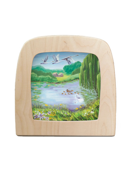 Eendenvijver plaat voor seizoenslamp Kapitein Kalk