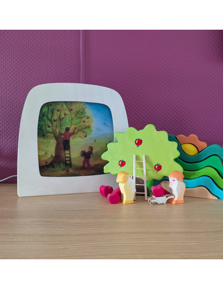 Appels plukken plaat voor seizoenslamp Vogel Geluk