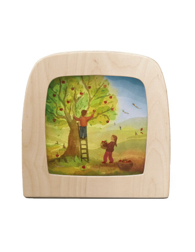 Appels plukken plaat voor seizoenslamp Vogel Geluk