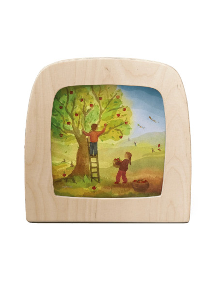 Appels plukken plaat voor seizoenslamp Vogel Geluk