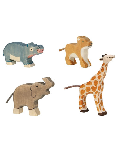 Wilde dieren set Holztiger