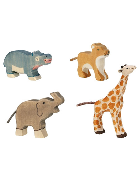 Wilde dieren set Holztiger