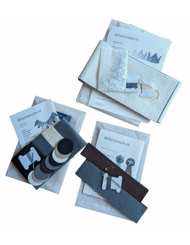DIY Viltpakket - Verjaardagsset Grijs (Set van 3)