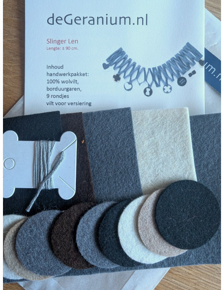 DIY Viltpakket - Verjaardagsset Grijs (Set van 3)