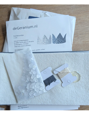 DIY Viltpakket - Verjaardagsset Grijs (Set van 3)