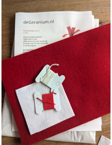 DIY viltpakket - Verjaardagsset Rood & Blauw (Set van 3)