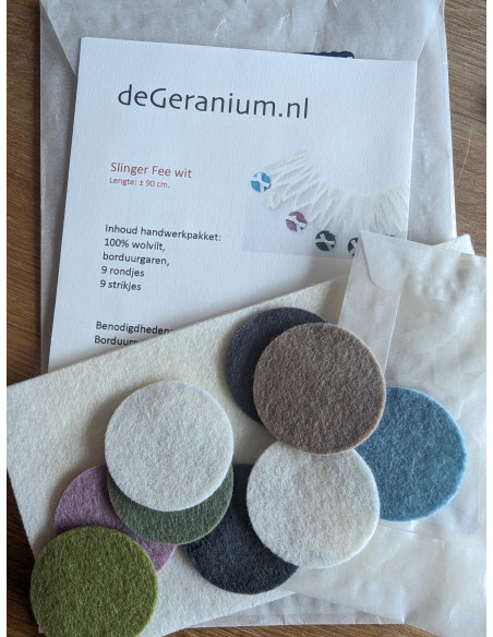 DIY viltpakket - Verjaardagsset Rood & Blauw (Set van 3)