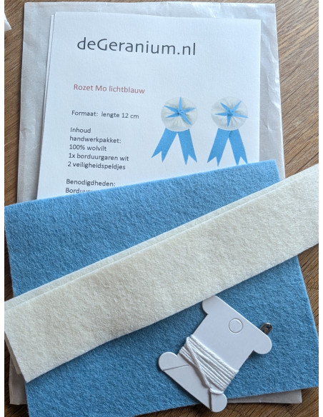 DIY viltpakket - Verjaardagsset Rood & Blauw (Set van 3)