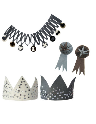 DIY Viltpakket - Verjaardagsset Grijs (Set van 3)