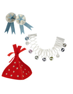 DIY viltpakket - Verjaardagsset Rood & Blauw (Set van 3)