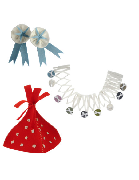DIY viltpakket - Verjaardagsset Rood & Blauw (Set van 3)
