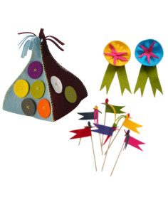 DIY Viltpakket - Verjaardagsset Feestelijk Kleur (Set van 3)