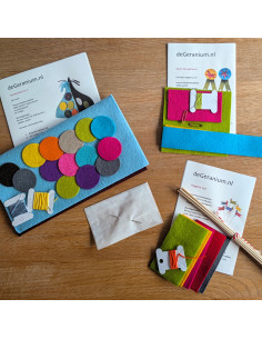 DIY Viltpakket - Verjaardagsset Feestelijk Kleur (Set van 3) 2