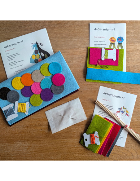 DIY Viltpakket - Verjaardagsset Feestelijk Kleur (Set van 3)