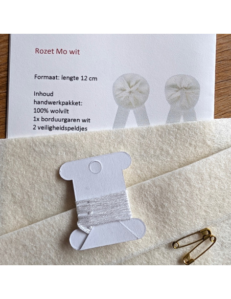 DIY Viltpakket - Seizoenstafel Lente & Bloesem Wit (Set van 3)