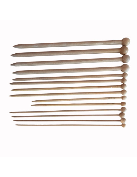Houten Breinaaldenset (7 paren: 5 t/m 15 mm)