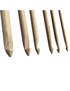 Chunky set haaknaalden met knop (6 stuks) 2
