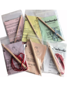 Ambachtelijke Houten Knooknaalden set (6-Delig: 5 t/m 14 mm)