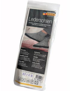Regia leren zolen voor pantoffels maat 22/23 2