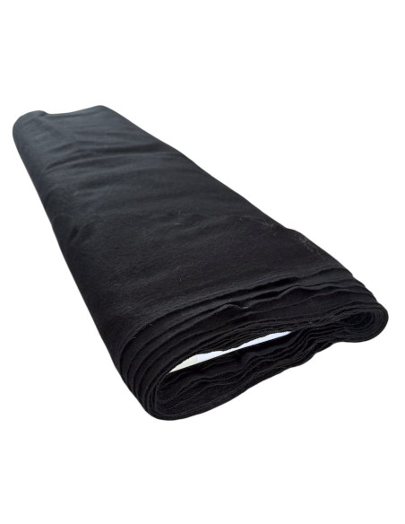 Katoenen stof zwart – 140 cm x 6,5 meter