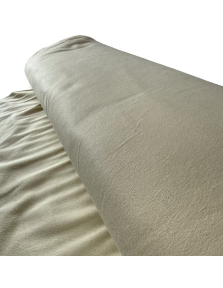 Dunne katoenen stof wit/crème – 140 cm x 12,5 meter