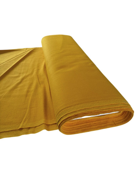 Katoenen stof okergeel – 140 cm x 11,5 meter