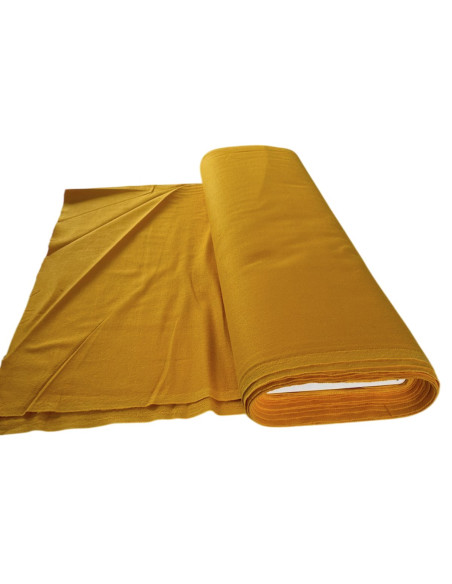 Katoenen stof okergeel – 140 cm x 11,5 meter