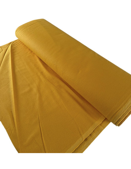 Katoenen stof okergeel – 140 cm x 11,5 meter