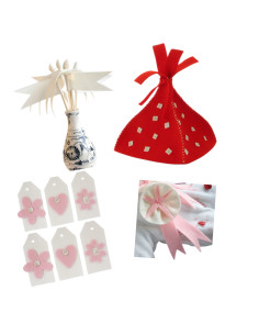 DIY Viltpakket - Feest & Verjaardag Roze (Set van 4)