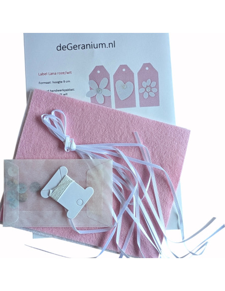 DIY Viltpakket - Feest & Verjaardag Roze (Set van 4)