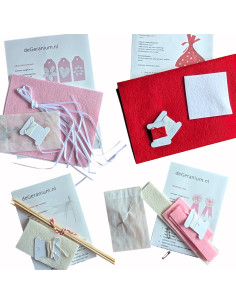 DIY Viltpakket - Feest & Verjaardag Roze (Set van 4) 2