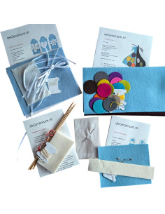 DIY Viltpakket - Feest & Verjaardag Blauw (Set van 4) 2