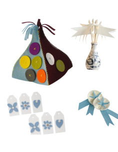 DIY Viltpakket - Feest & Verjaardag Blauw (Set van 4)