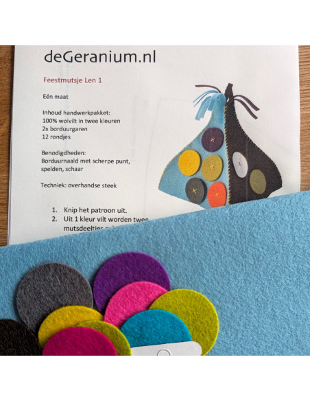 DIY Viltpakket - Feest & Verjaardag Blauw (Set van 4)