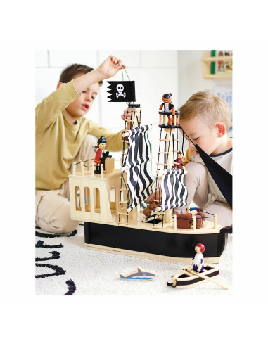 Piratenschip met poppetjes