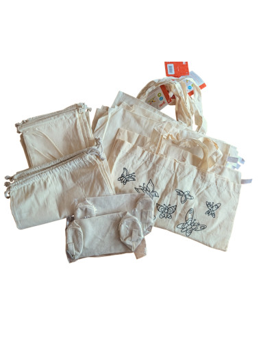 XL Mega-set Blanco Katoen: Tassen,...