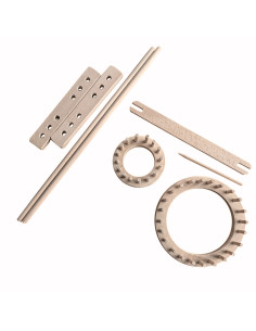 Houten Weefset 2-in-1 (Ronde Weefringen & Mini Weefframe)