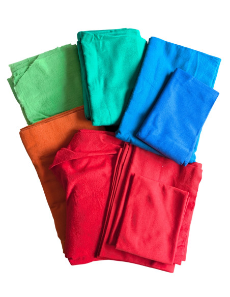 XL Regenboog Stoffenpakket (Tricot & Flanel - 10-delig)