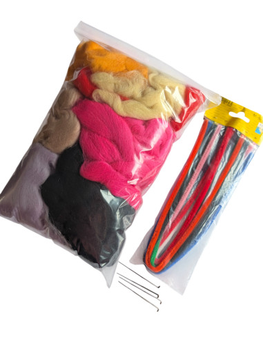 Sprookjeswol XL warme kleuren (250 gram)