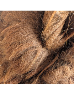 Natuurlijk Poppenhaar/ Kaardvlies Warm Bruin 2