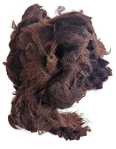 Natuurlijk Poppenhaar/ Kaardvlies Warm Bruin