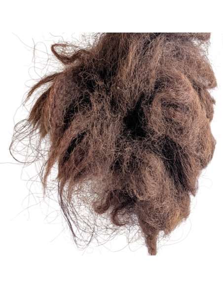 Natuurlijk Poppenhaar/ Kaardvlies Warm Bruin